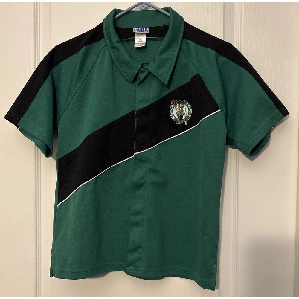 NBA Youth Medium Boston Celtics Jersey Shirt Warm Up Jersey Youth Vintage Green